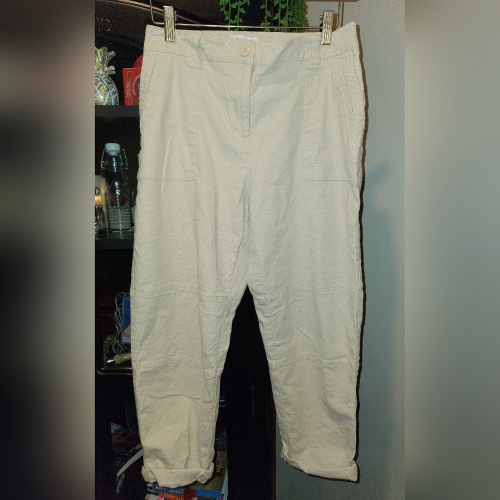 Tan linen pants